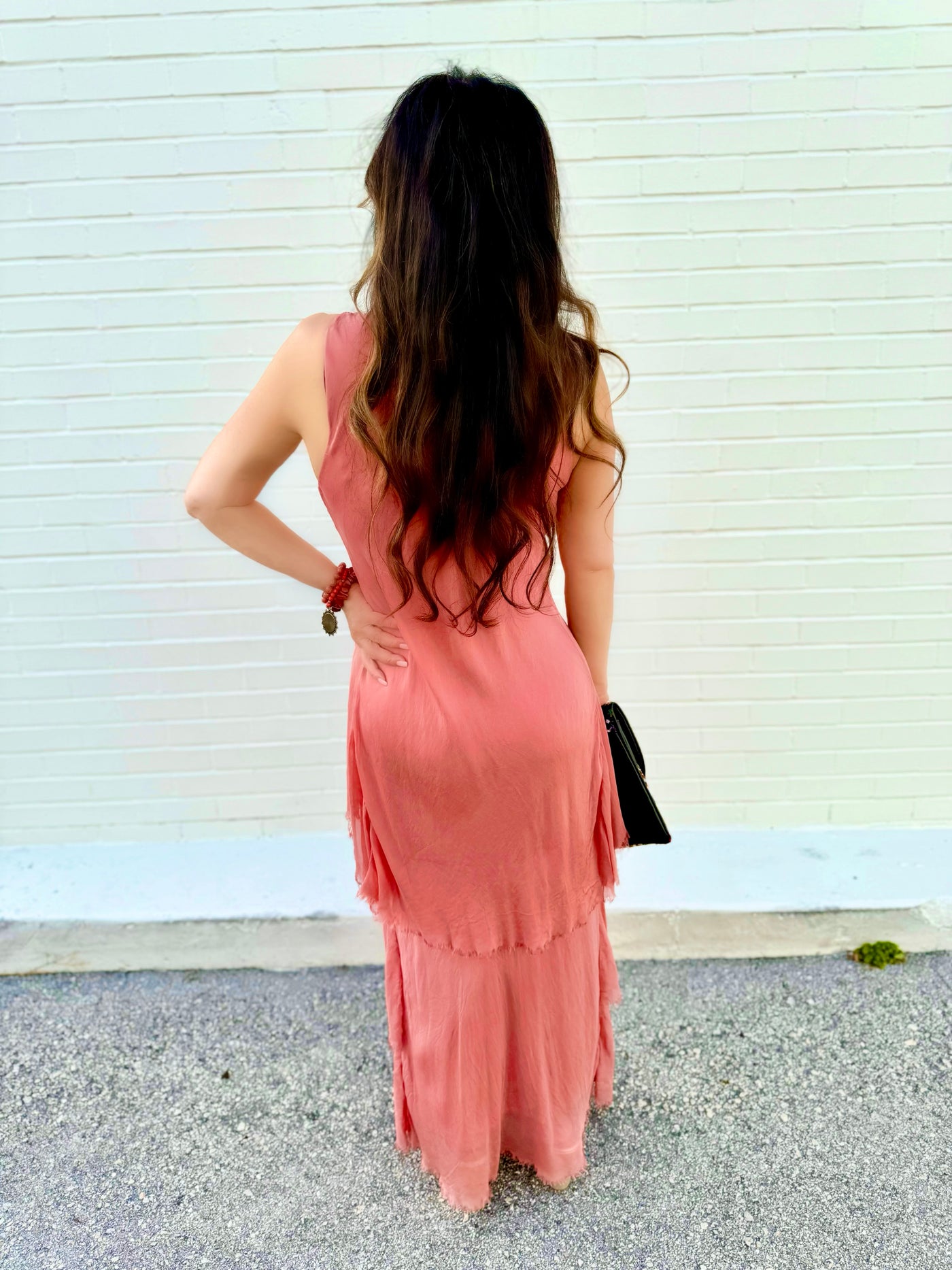 Giulia Silk Blend Layered Maxi Dress