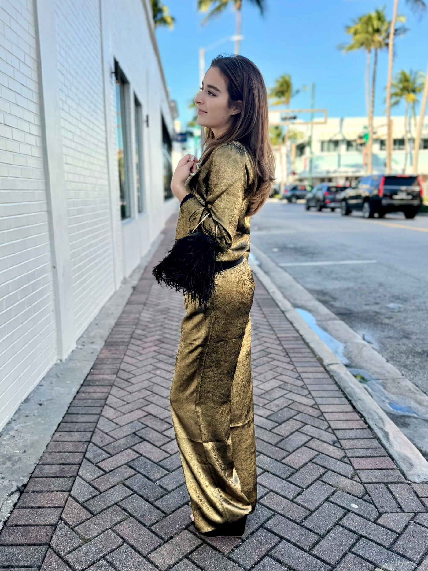 Golden Treasure Wide Leg Pants