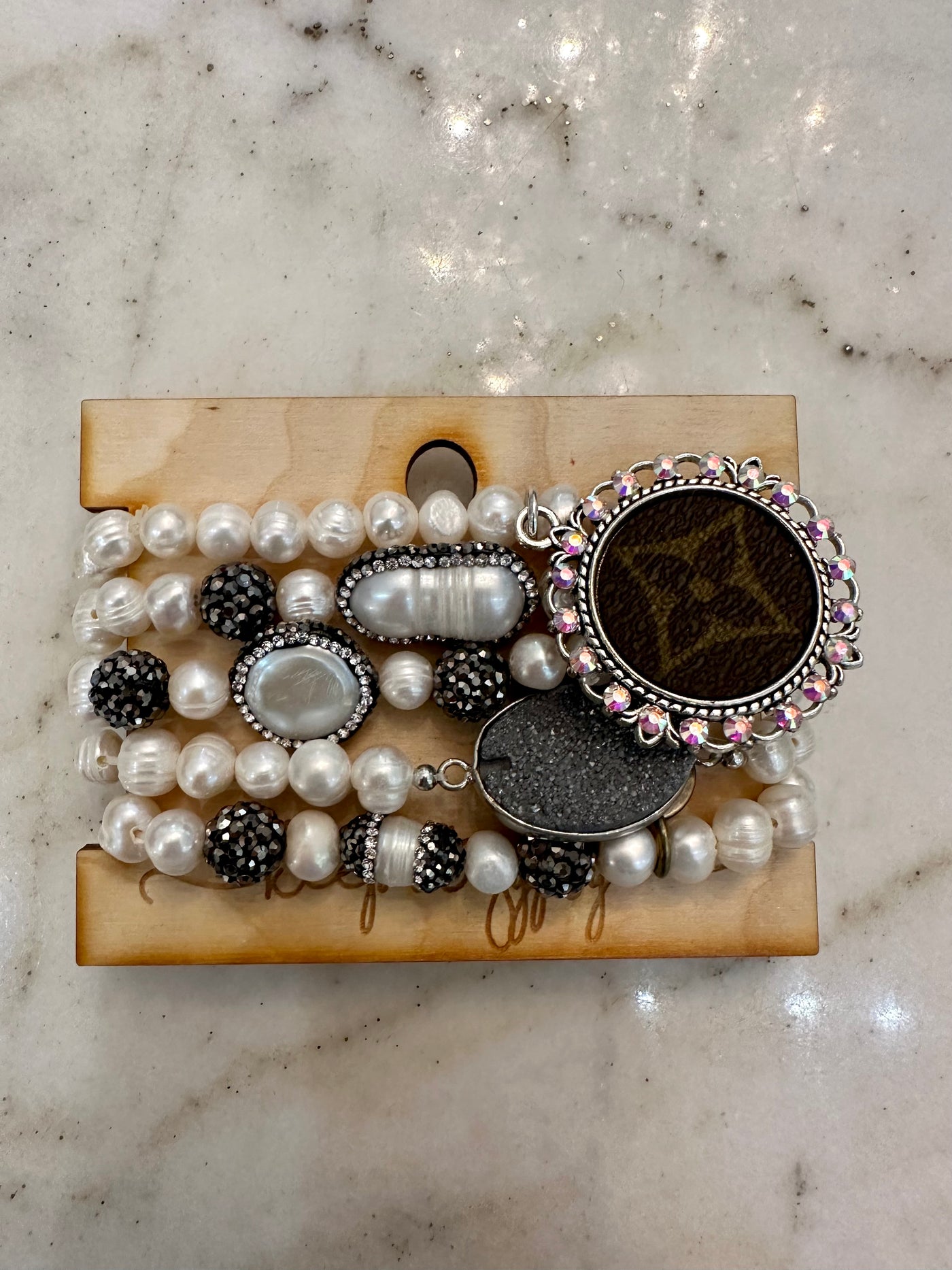 Pearl Upcycled Bracelet Set