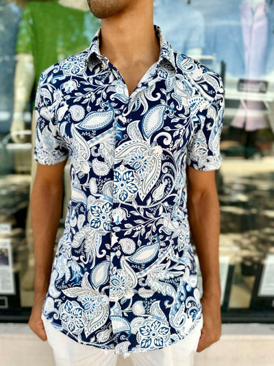 Paisley Short Sleeve Button Down