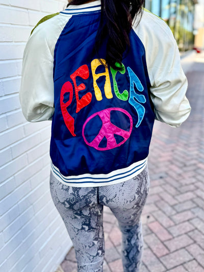 Peace Reversible Varsity Jacket