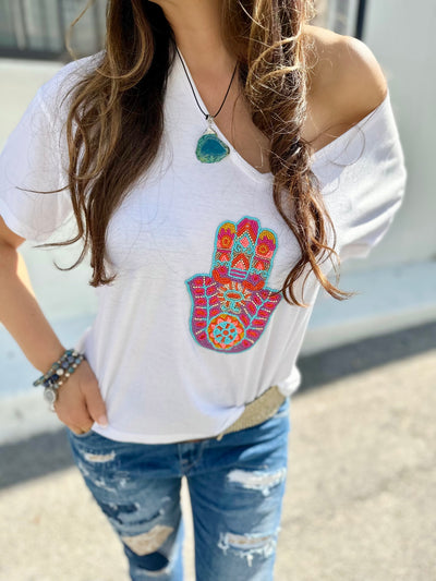 Beaded Hamsa T-Shirt