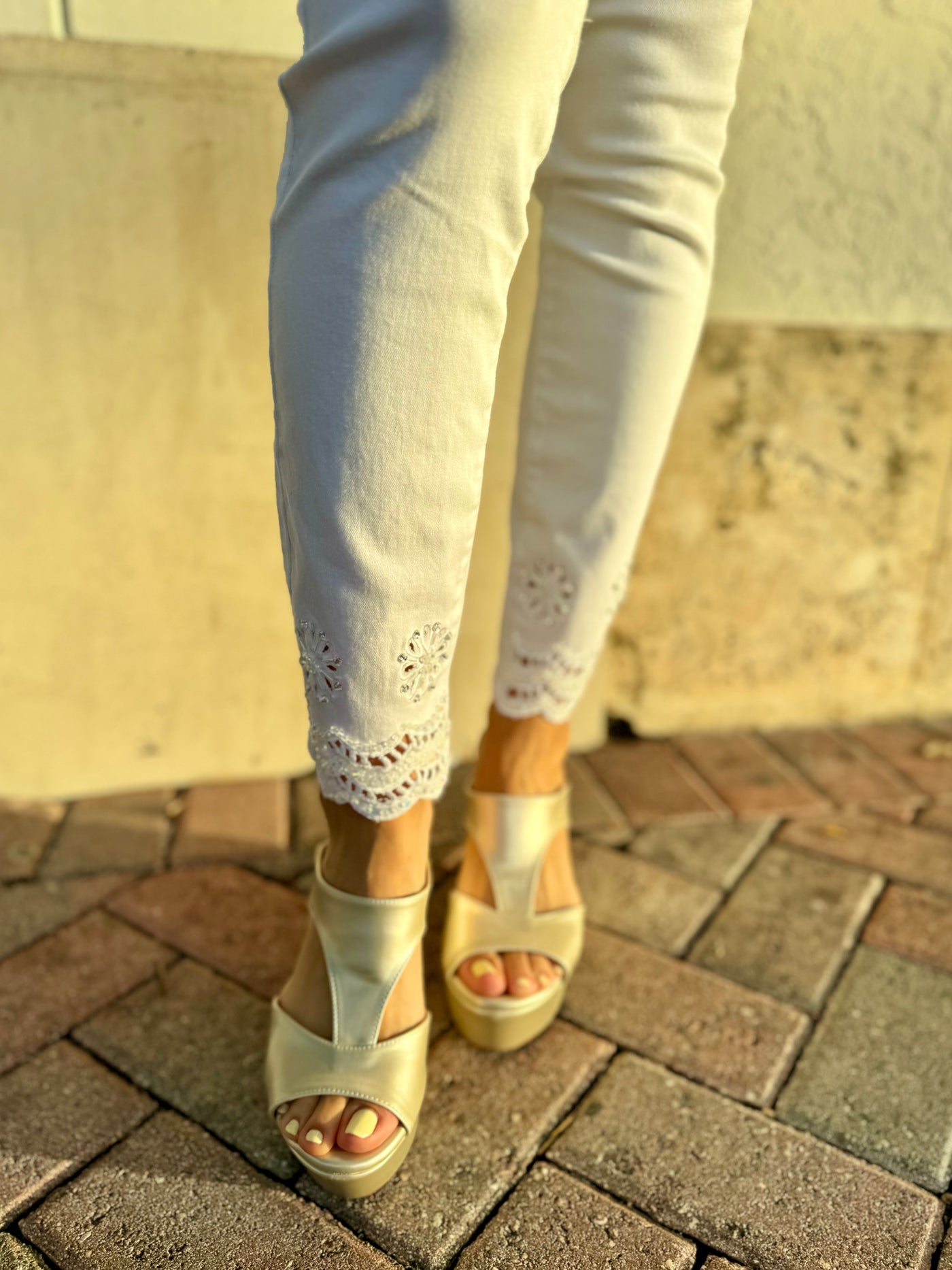 Eliana Crystal Eyelet Jeans