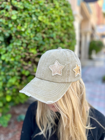 Glitter Star Baseball Hat