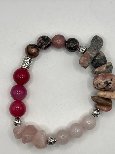 Stunning Prudence Pink Agate Bracelet