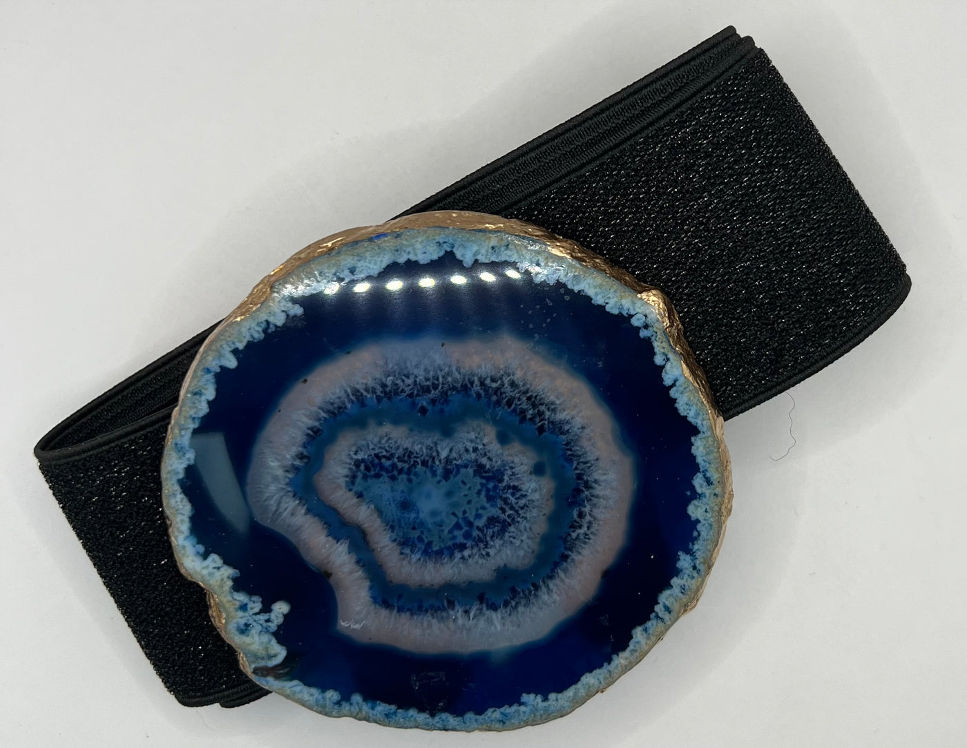 Indigo Agate Stone Stretch Belt