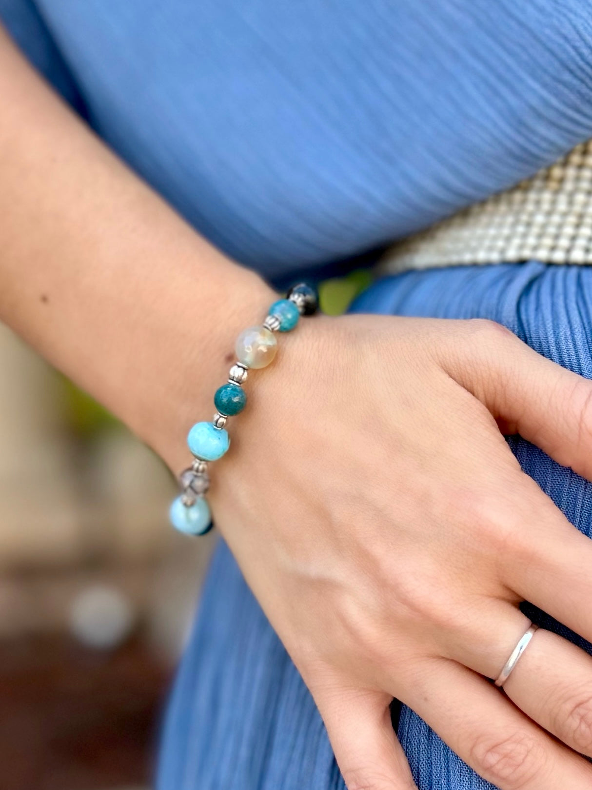 Cosette Blue Agate Bracelet