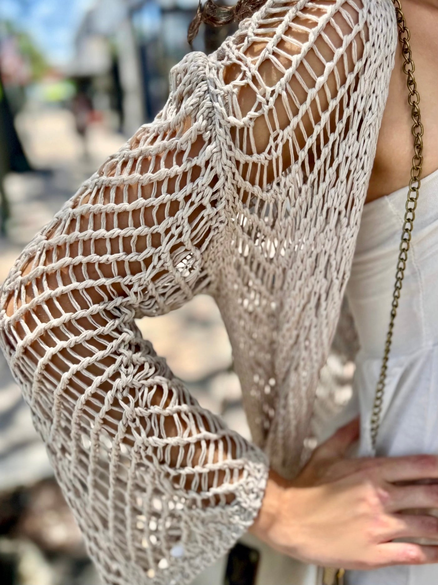 Cancun Crochet Midi Cardigan