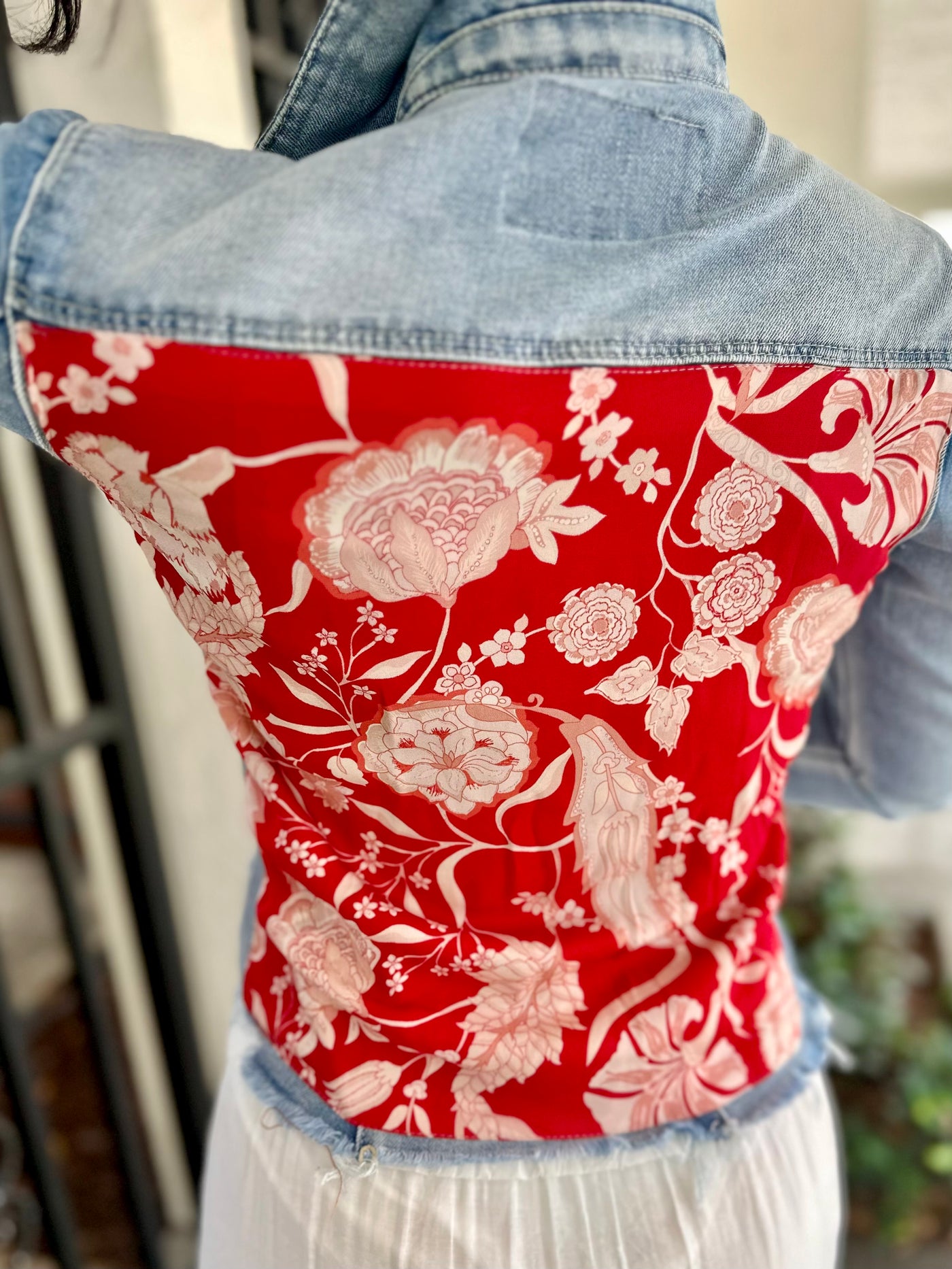 Crimson Passion Denim Jacket