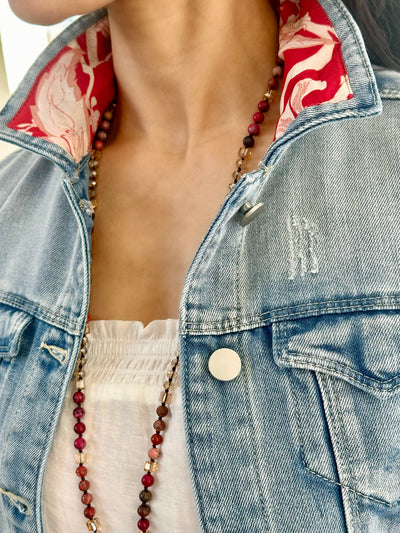 Crimson Passion Denim Jacket