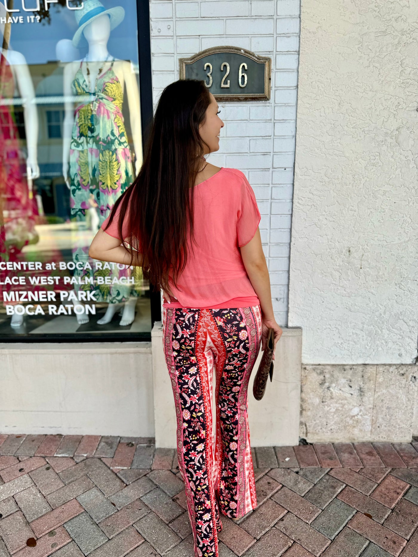 Coral Floral Tulum Pant