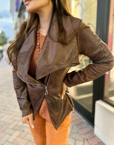 Zoie Faux Leather Jacket