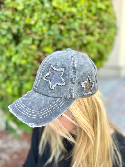 Glitter Star Baseball Hat