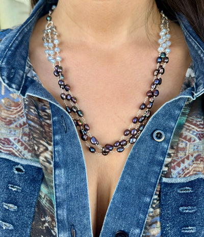 Peacock Pearl Necklace