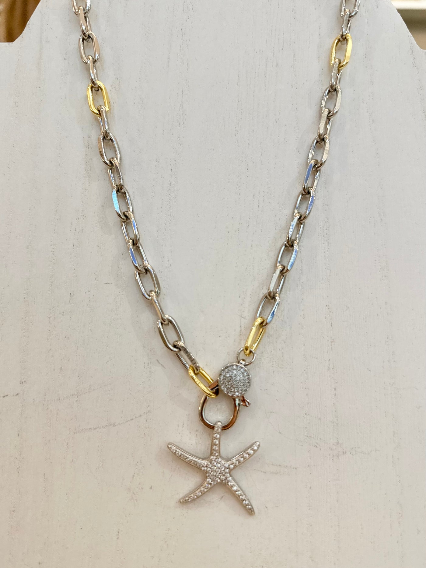 Shimmer Starfish Necklace