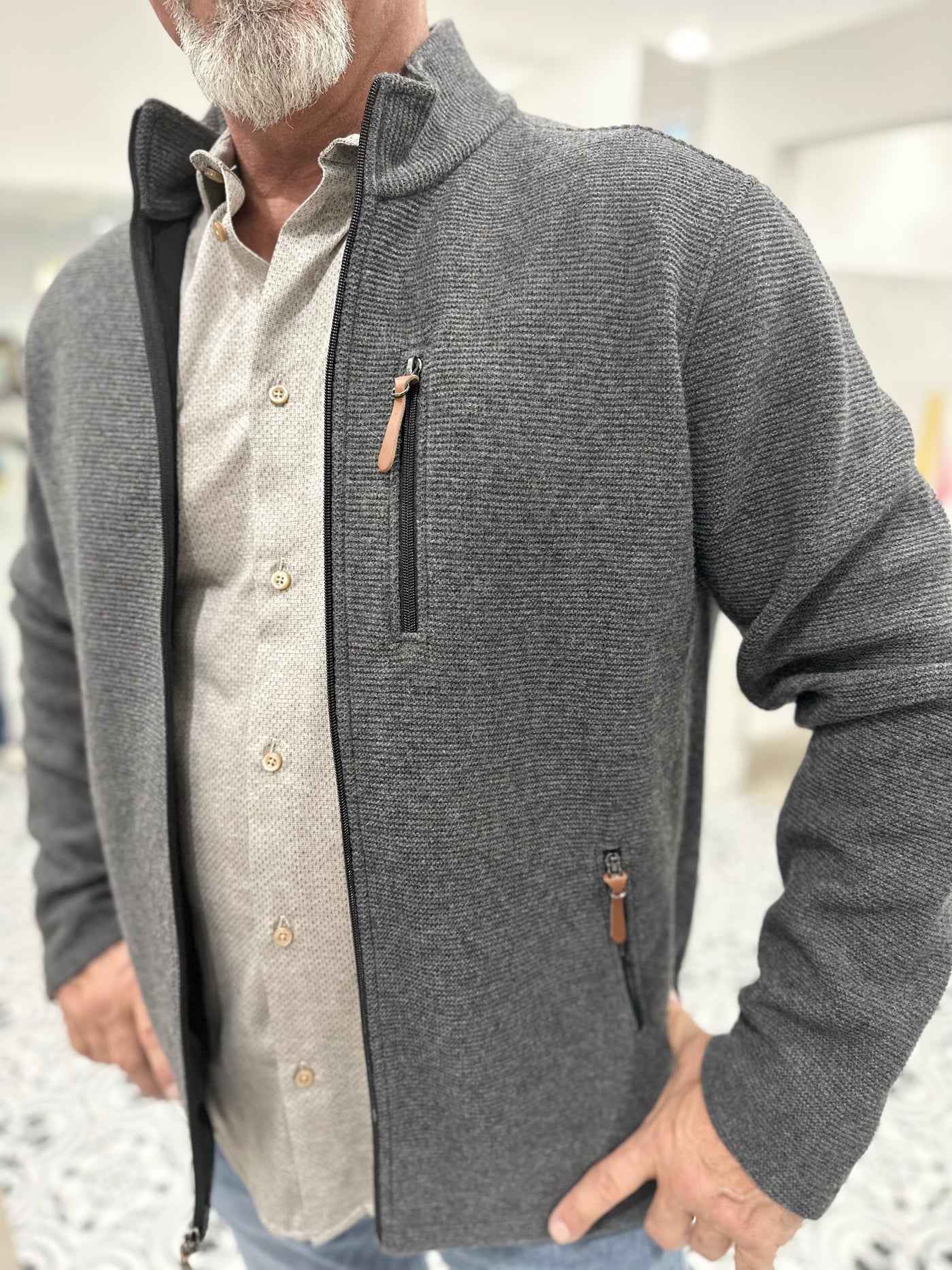 Men’s Wool Zip-Up Jacket