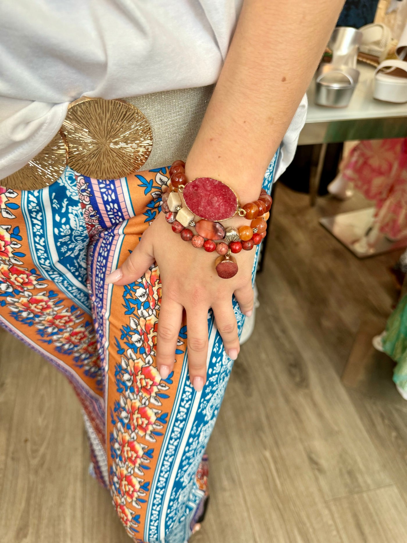 Crete Coral Agate Bracelet