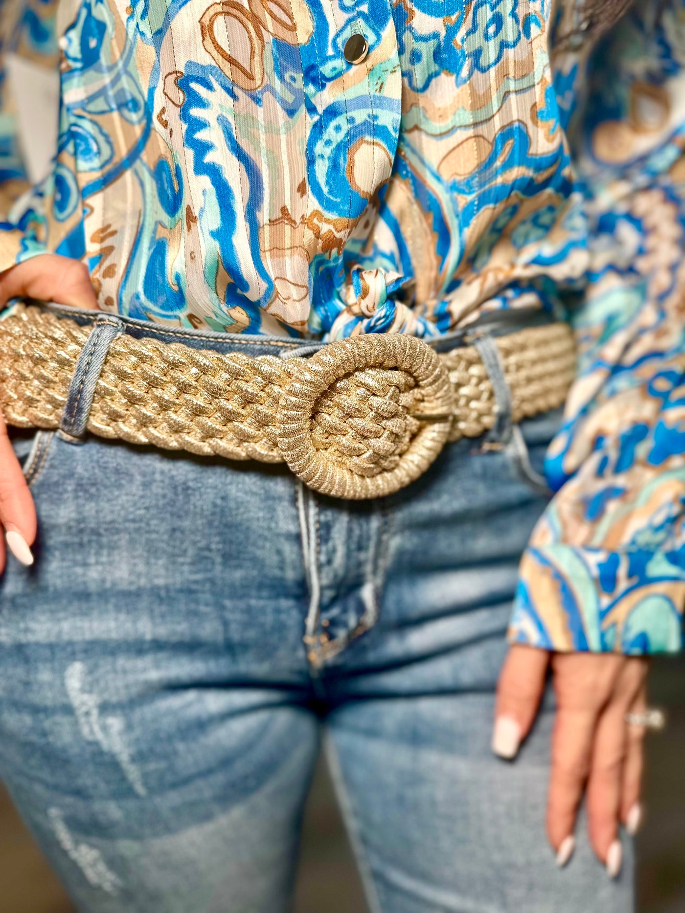 Melina Metallic Belt