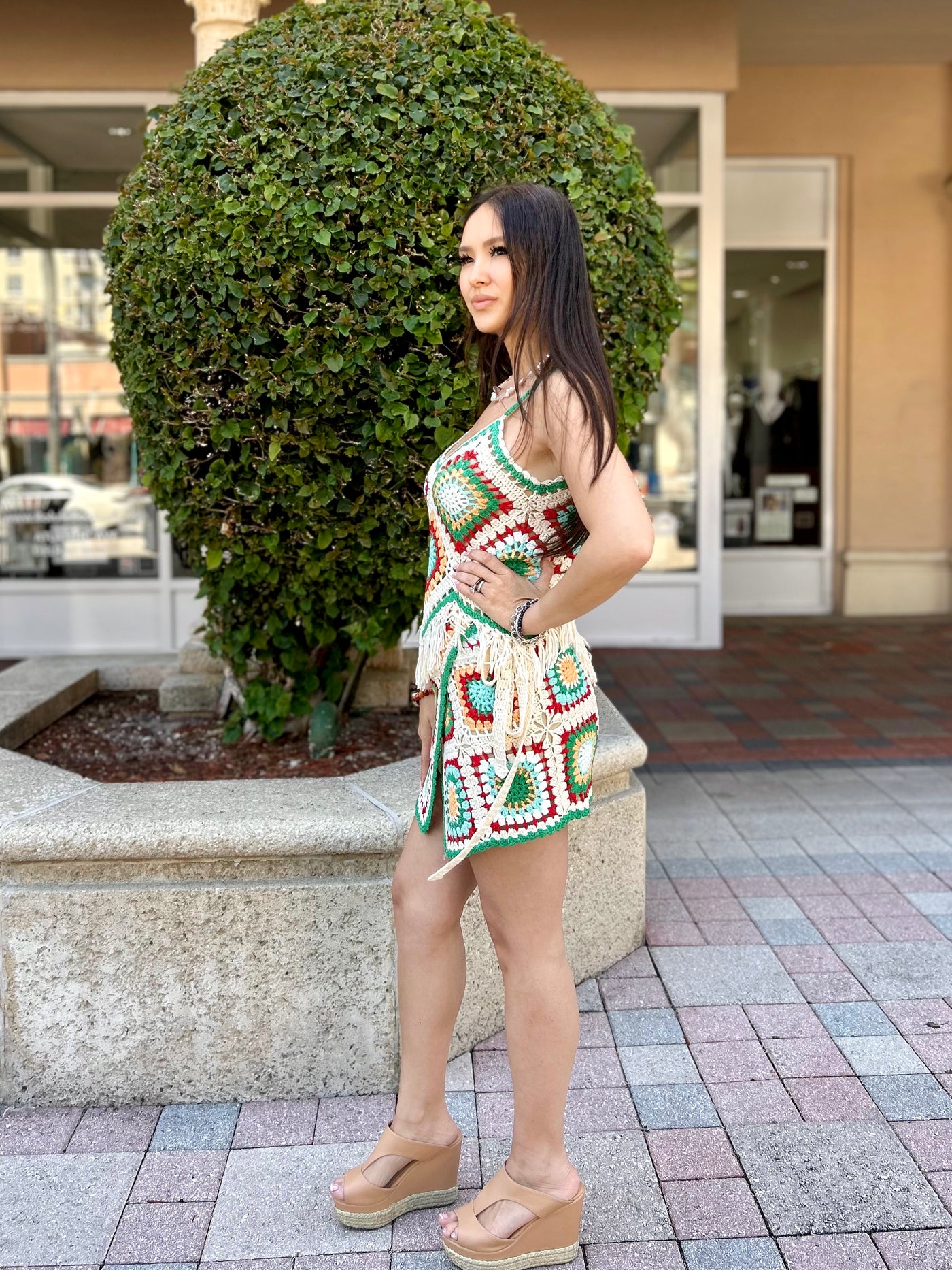 Tropicale Crochet Wrap Skirt – Bolufe Boutique