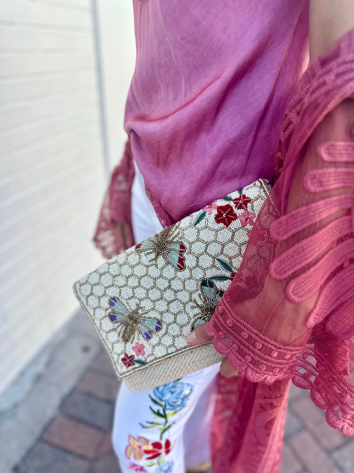 Embellished Honey Bee Clutch