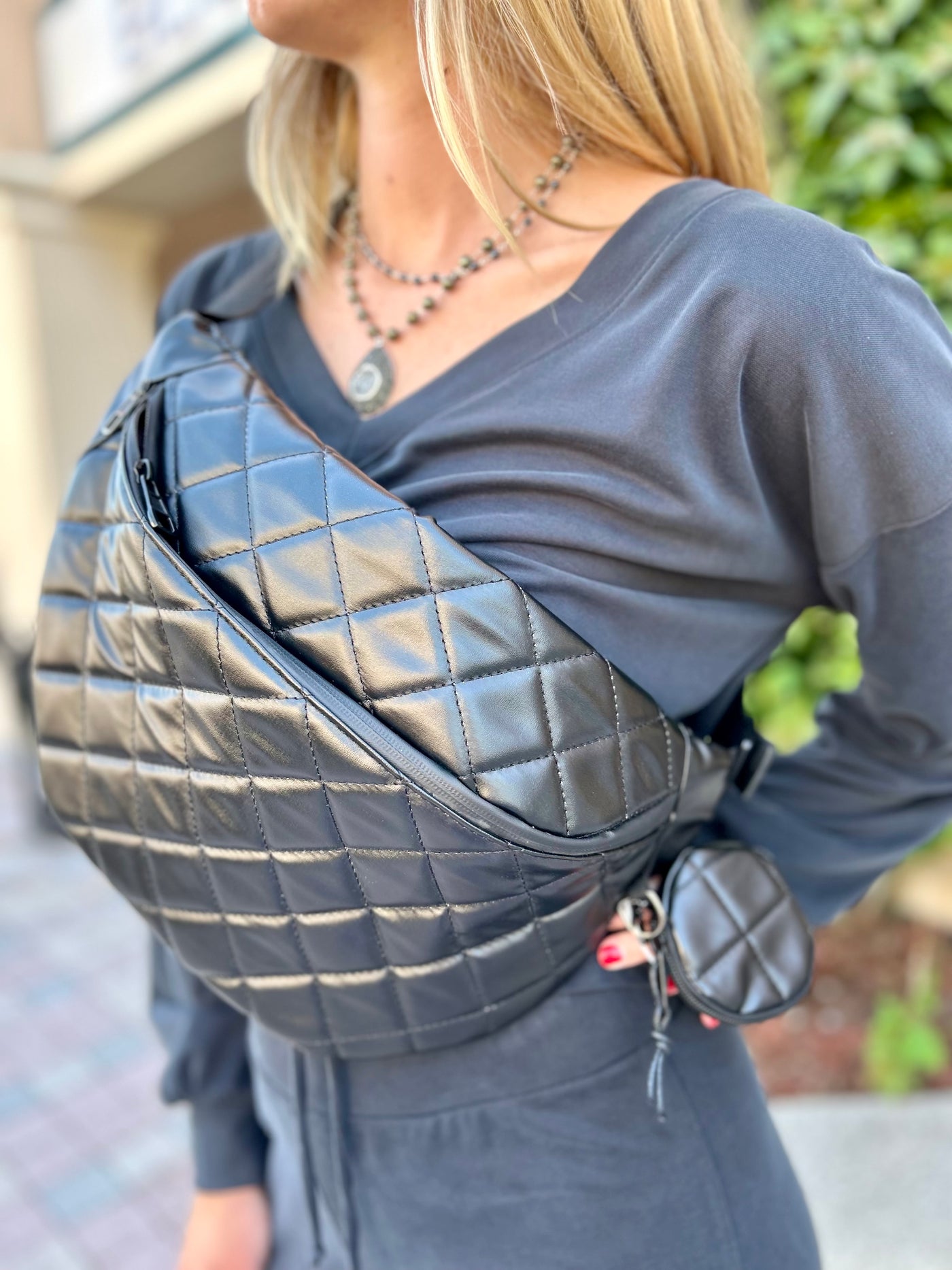 Quilted Large Fanny Bag