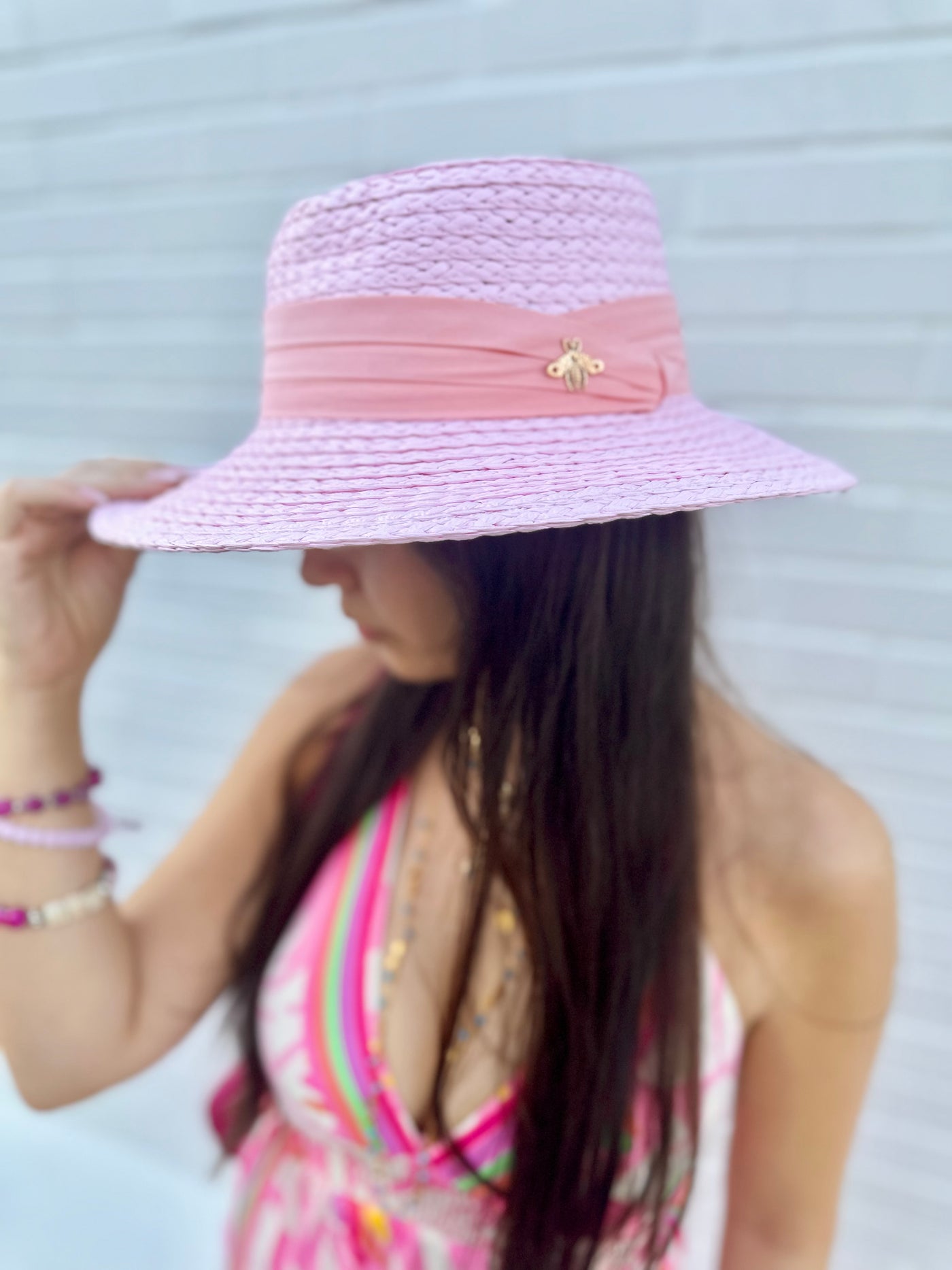 Colorful Bee Straw Hat