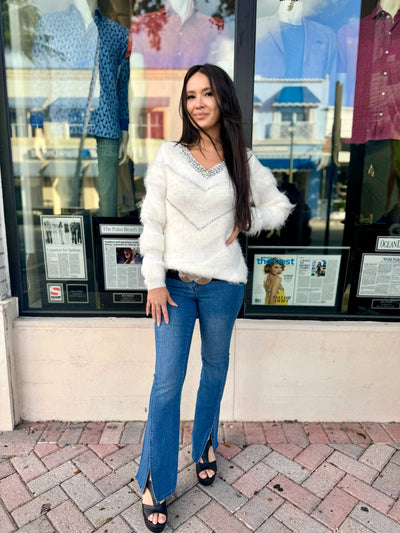 Fiona Front Slit Jeans