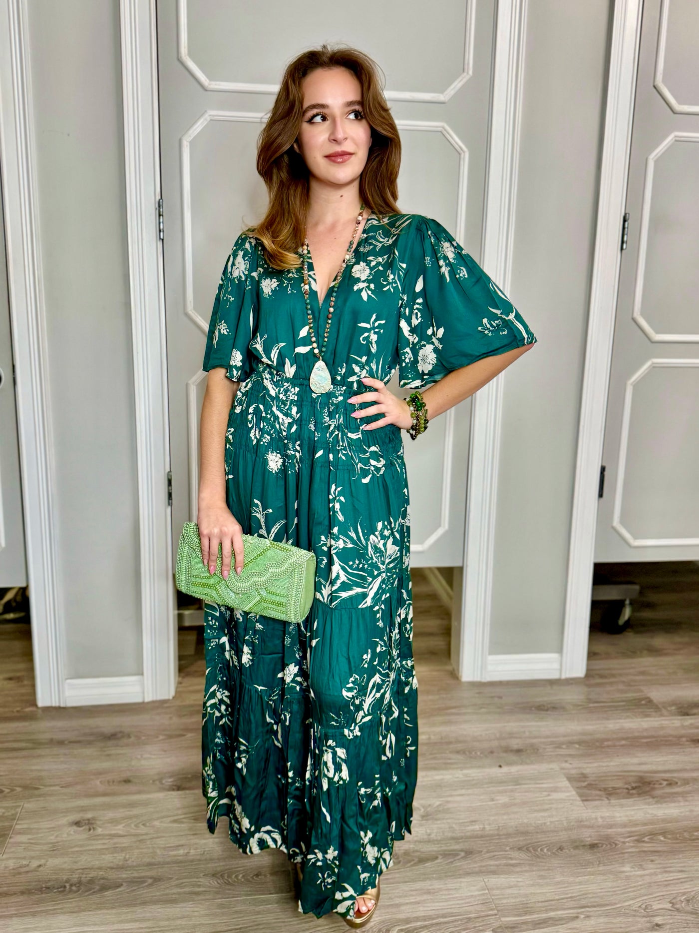 Jade Garden Maxi Dress