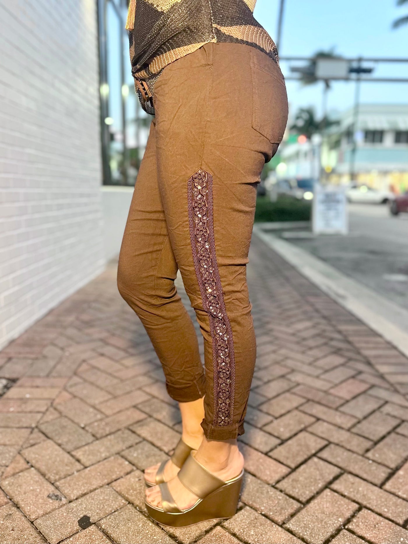 Zoe Glitter Jogger Pants