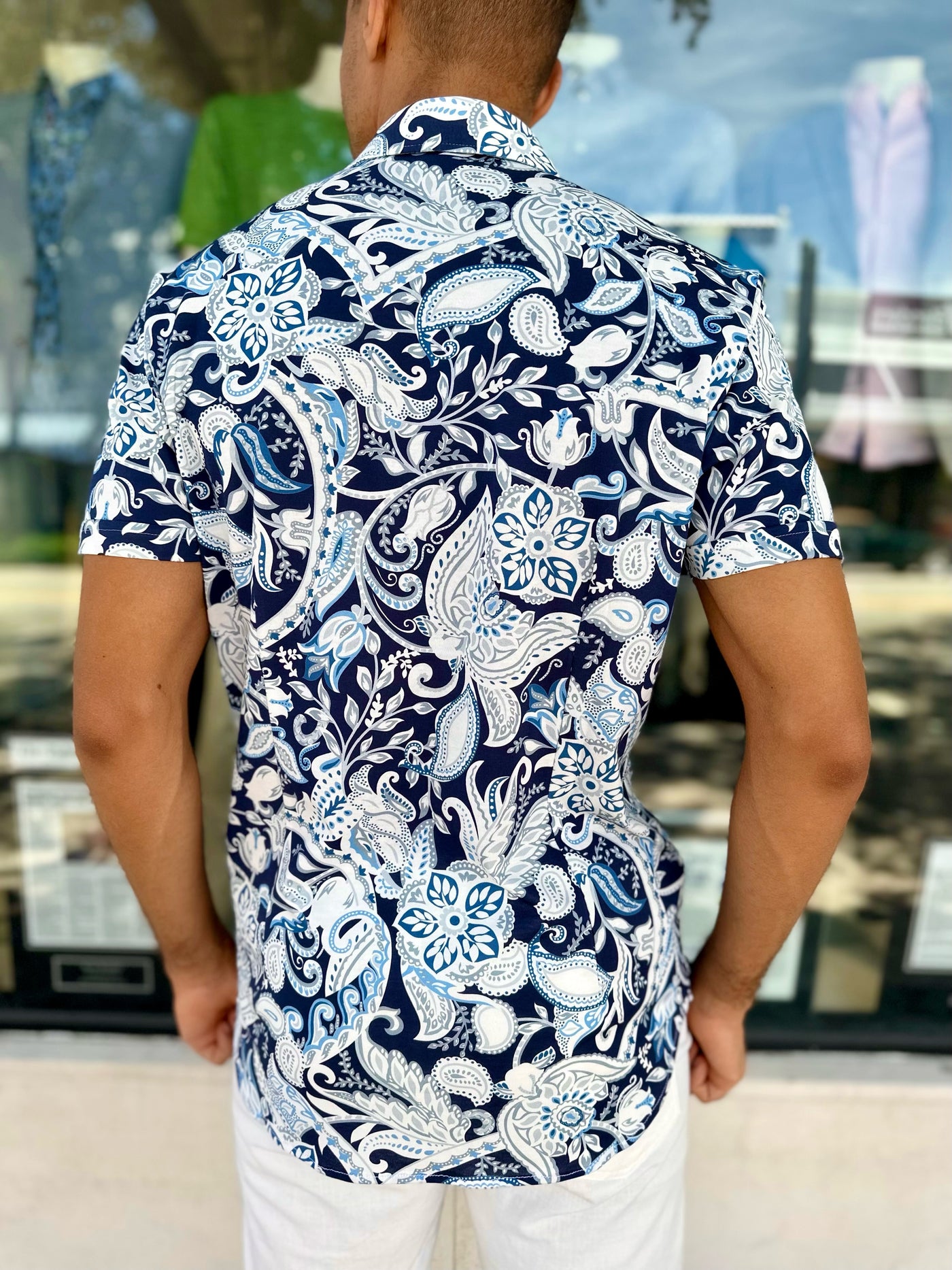 Paisley Short Sleeve Button Down