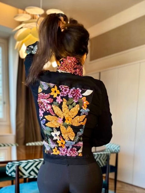 Colorburst Floral Jean Jacket