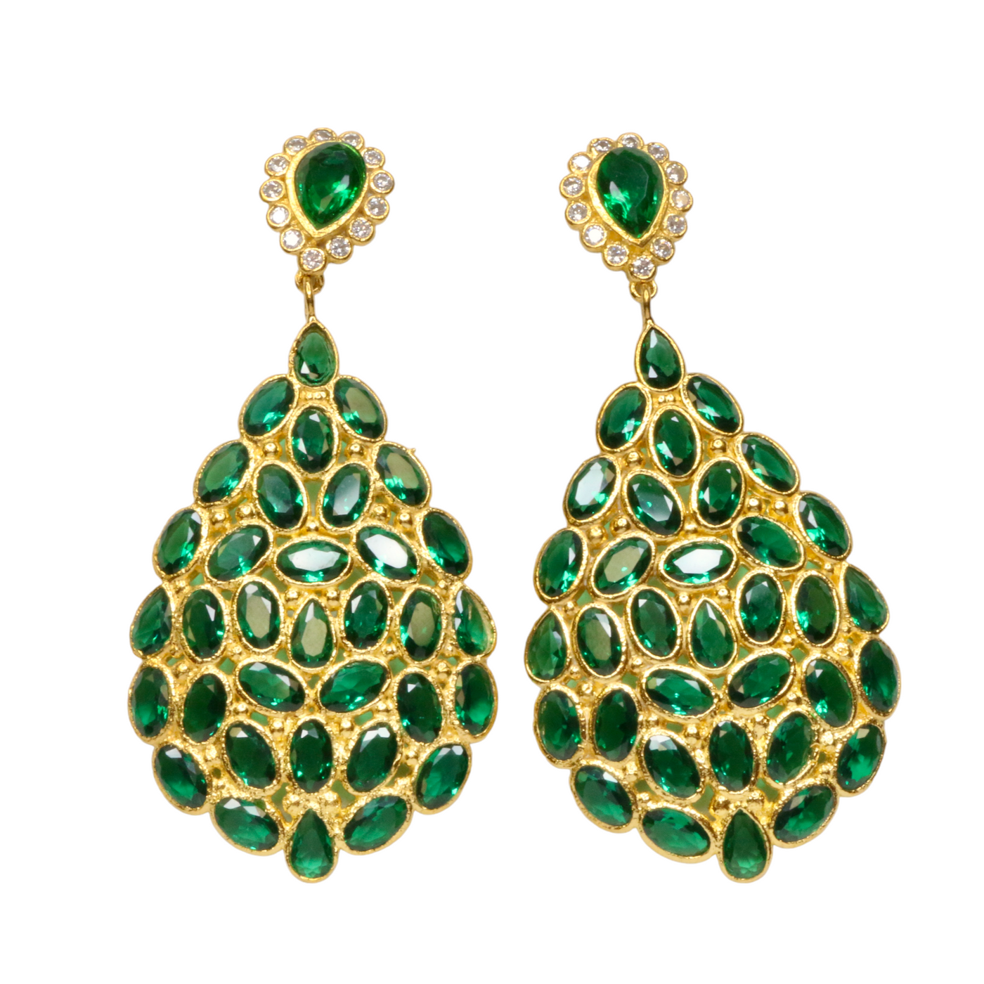 Emerald Mirage Drop Earrings