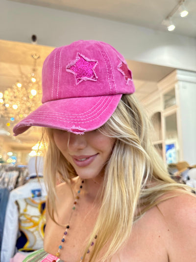 Glitter Star Baseball Hat