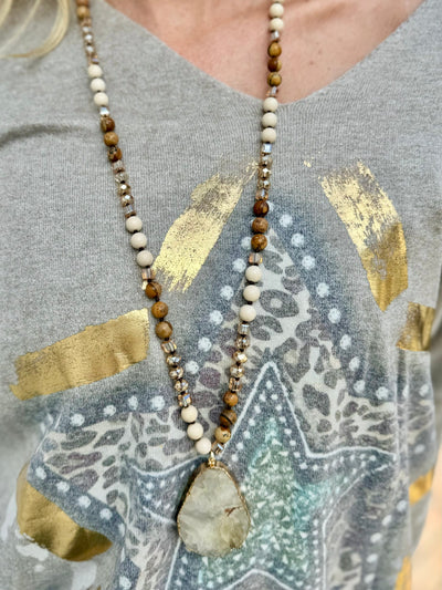 Cara Druzy Stone Necklace