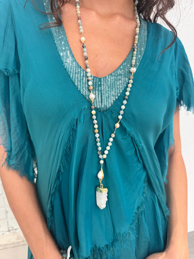 Rock Crystal Pendant Necklace