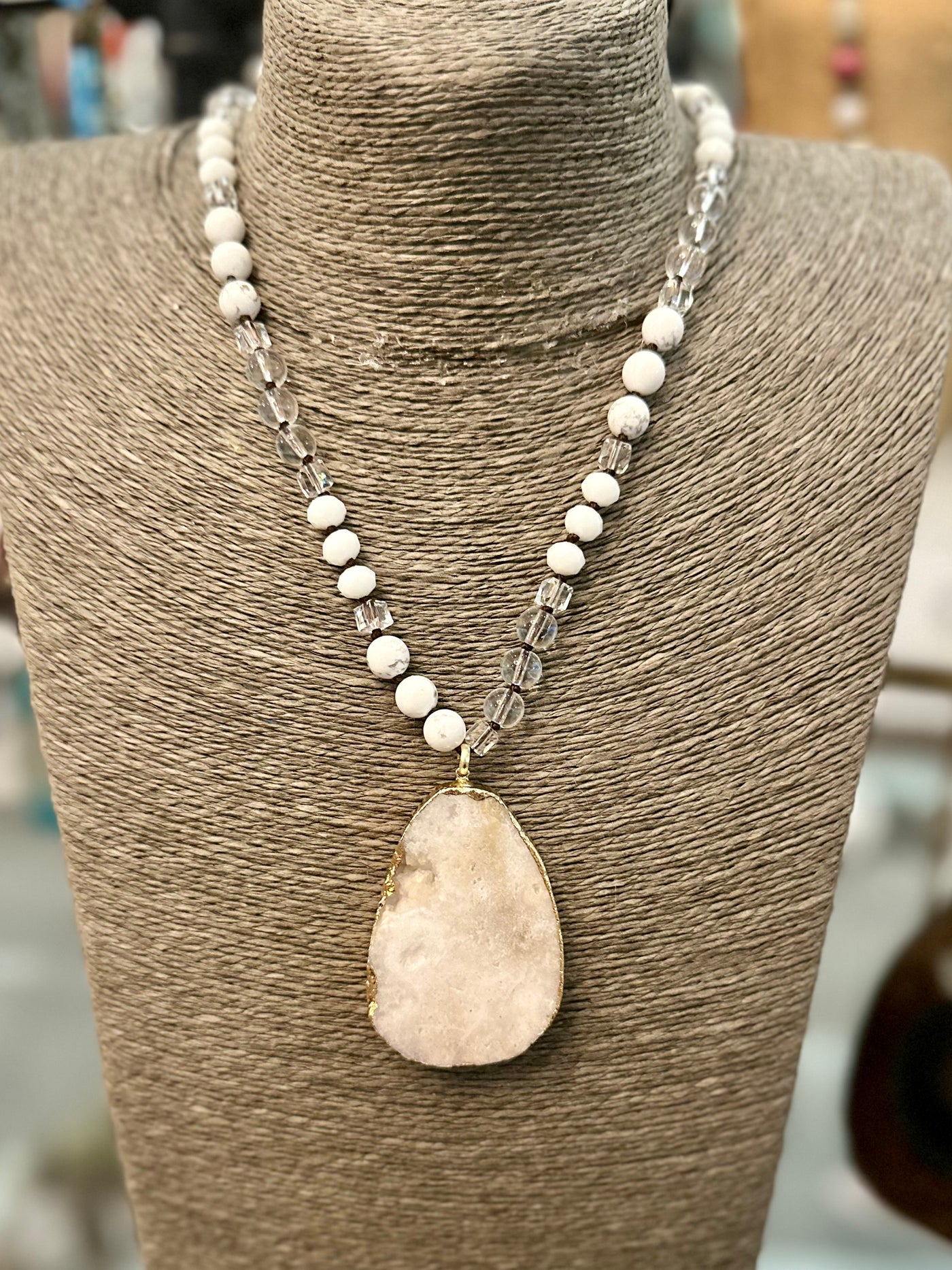 Blanca Druzy Stone Necklace