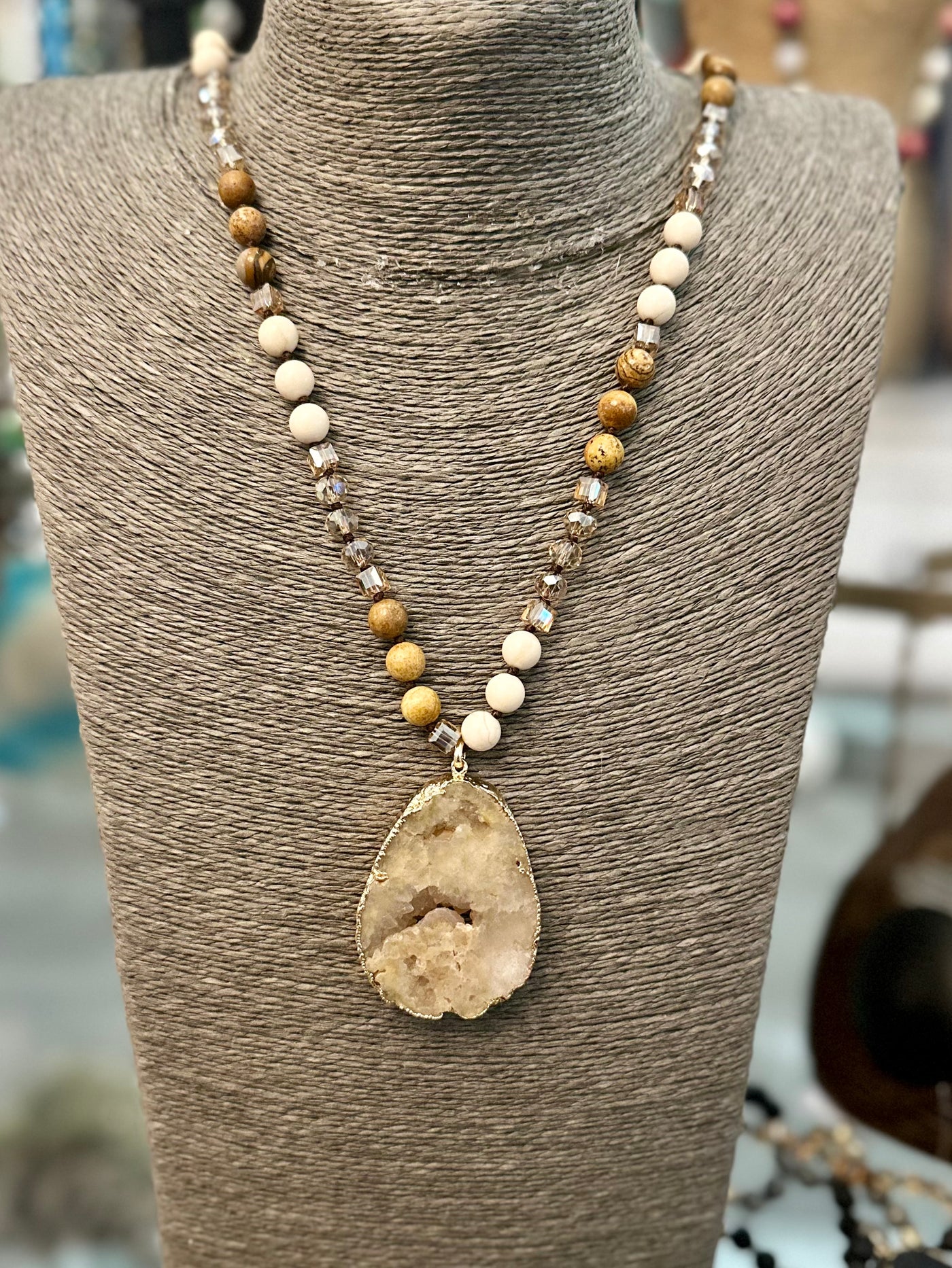 Cara Druzy Stone Necklace