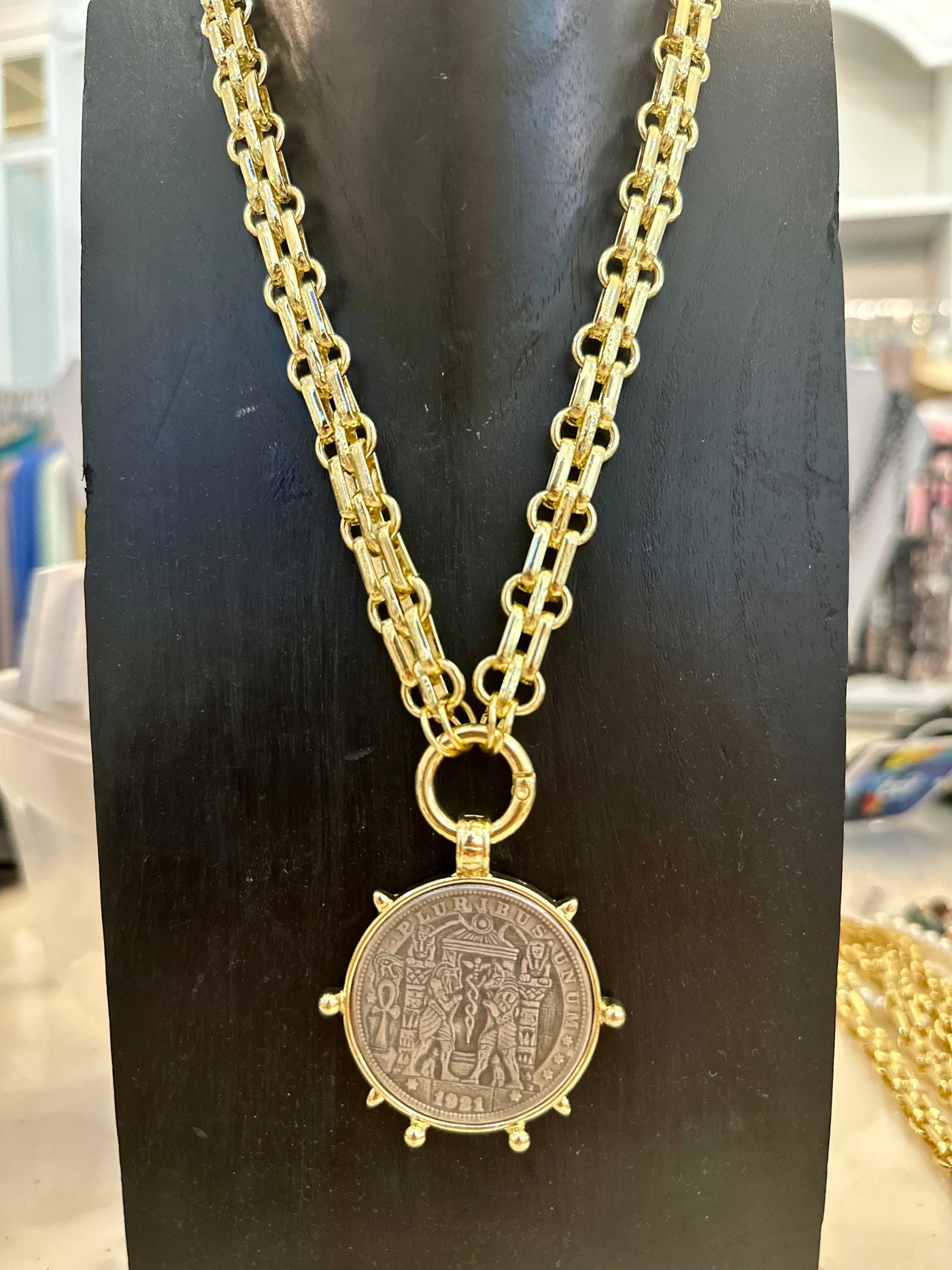 Pluribus Unum Coin Necklace