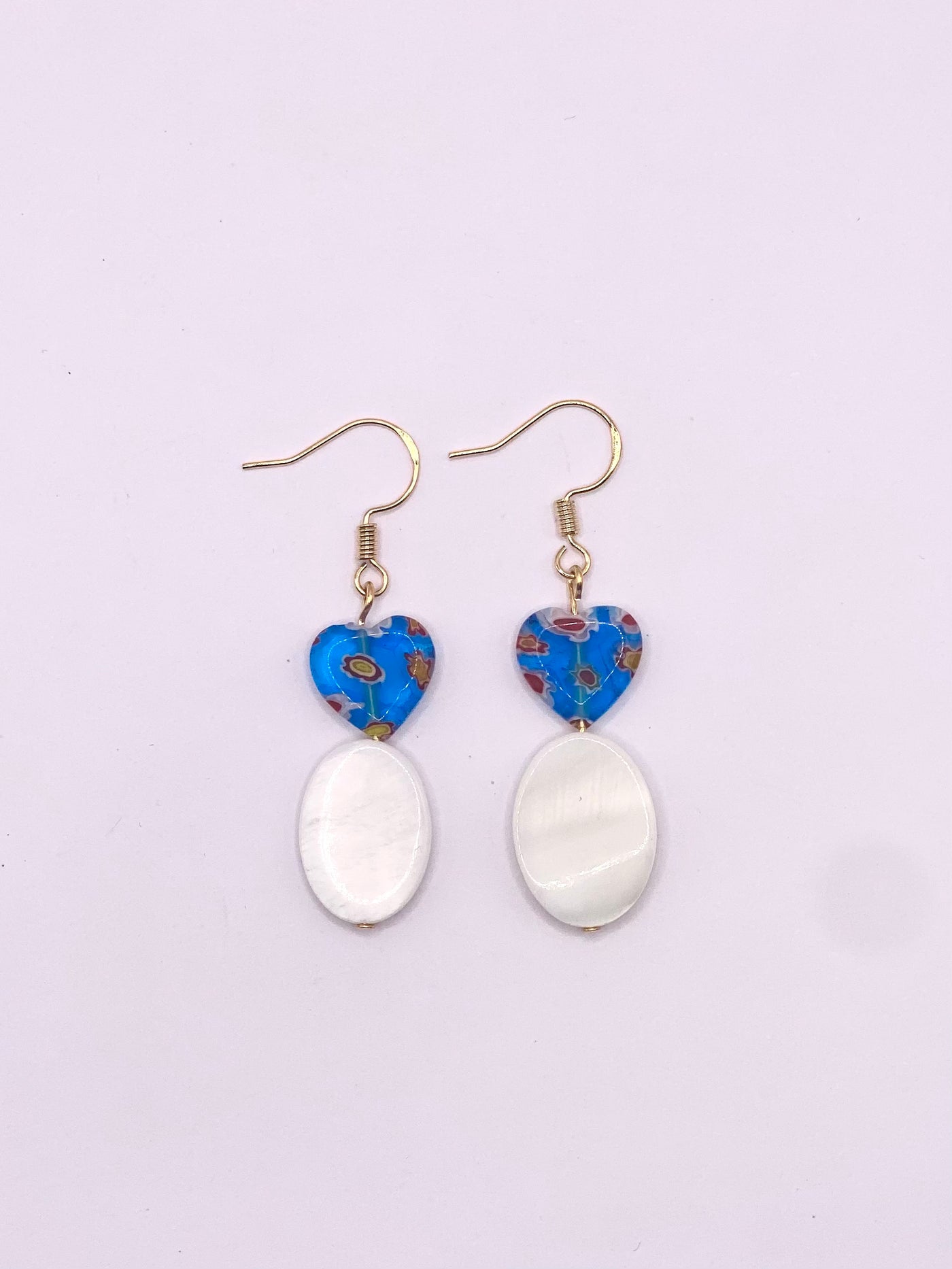 Blue Heart Earrings
