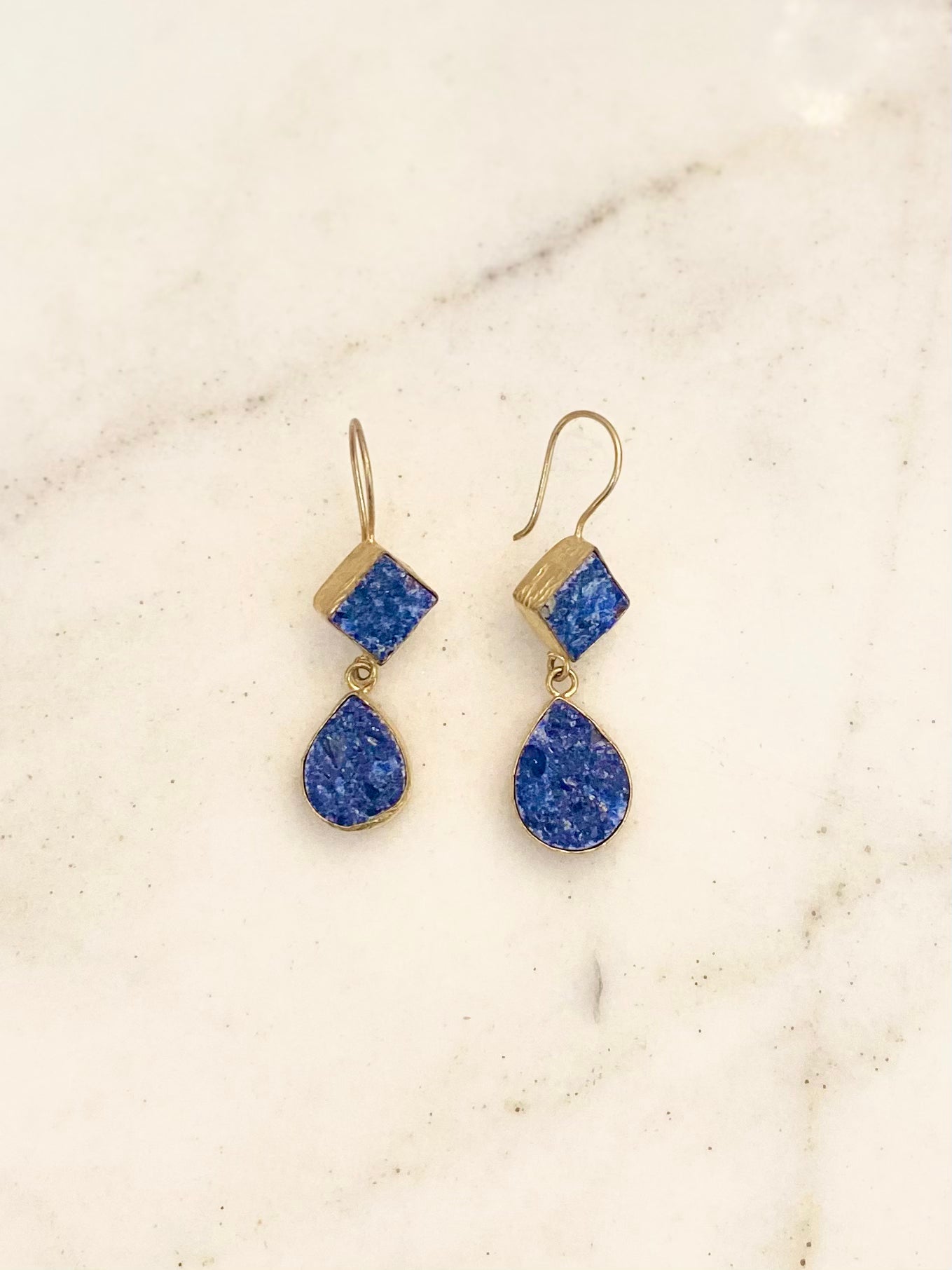 Helena Druzy Drop Earrings