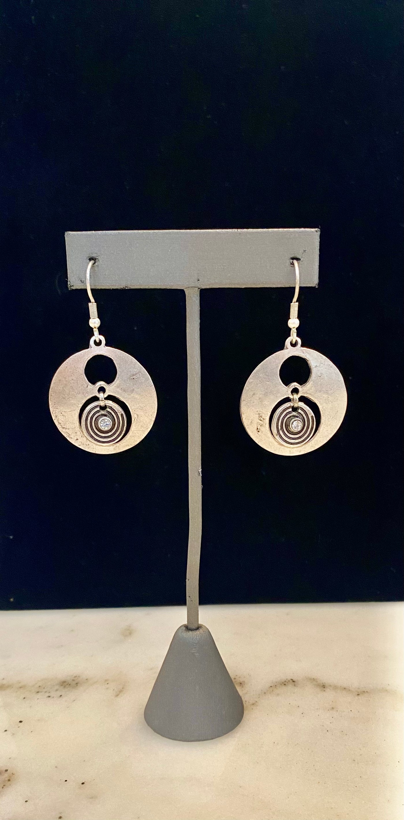 Peek-A-Boo Pewter Earrings