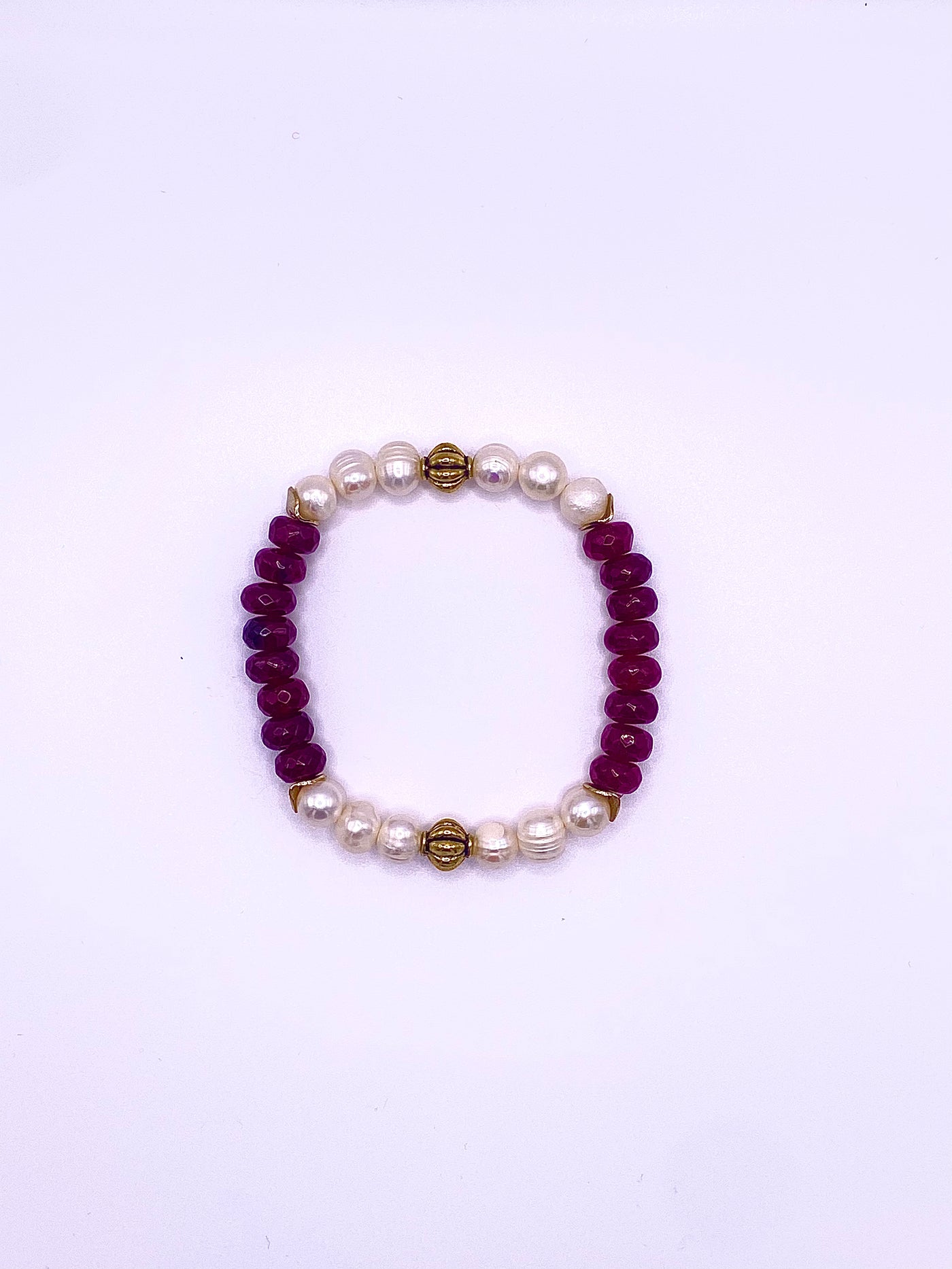 Pomegranate Pearls Beaded Bracelet