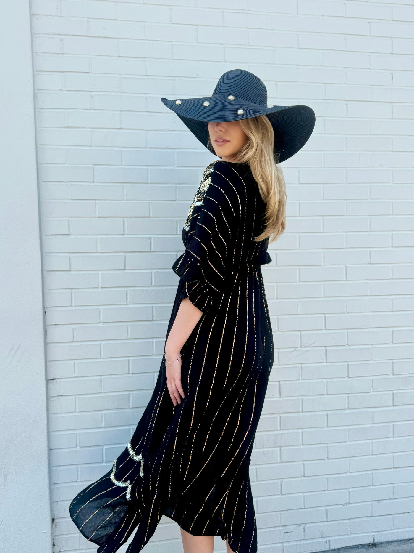 Golden Midnight Maxi Dress