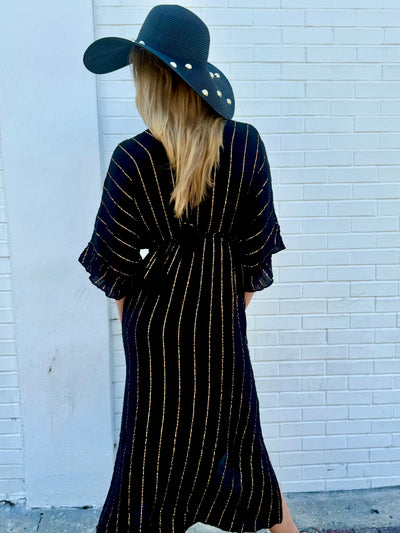 Golden Midnight Maxi Dress