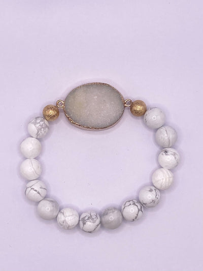 Hydra White Semiprecious Bracelet