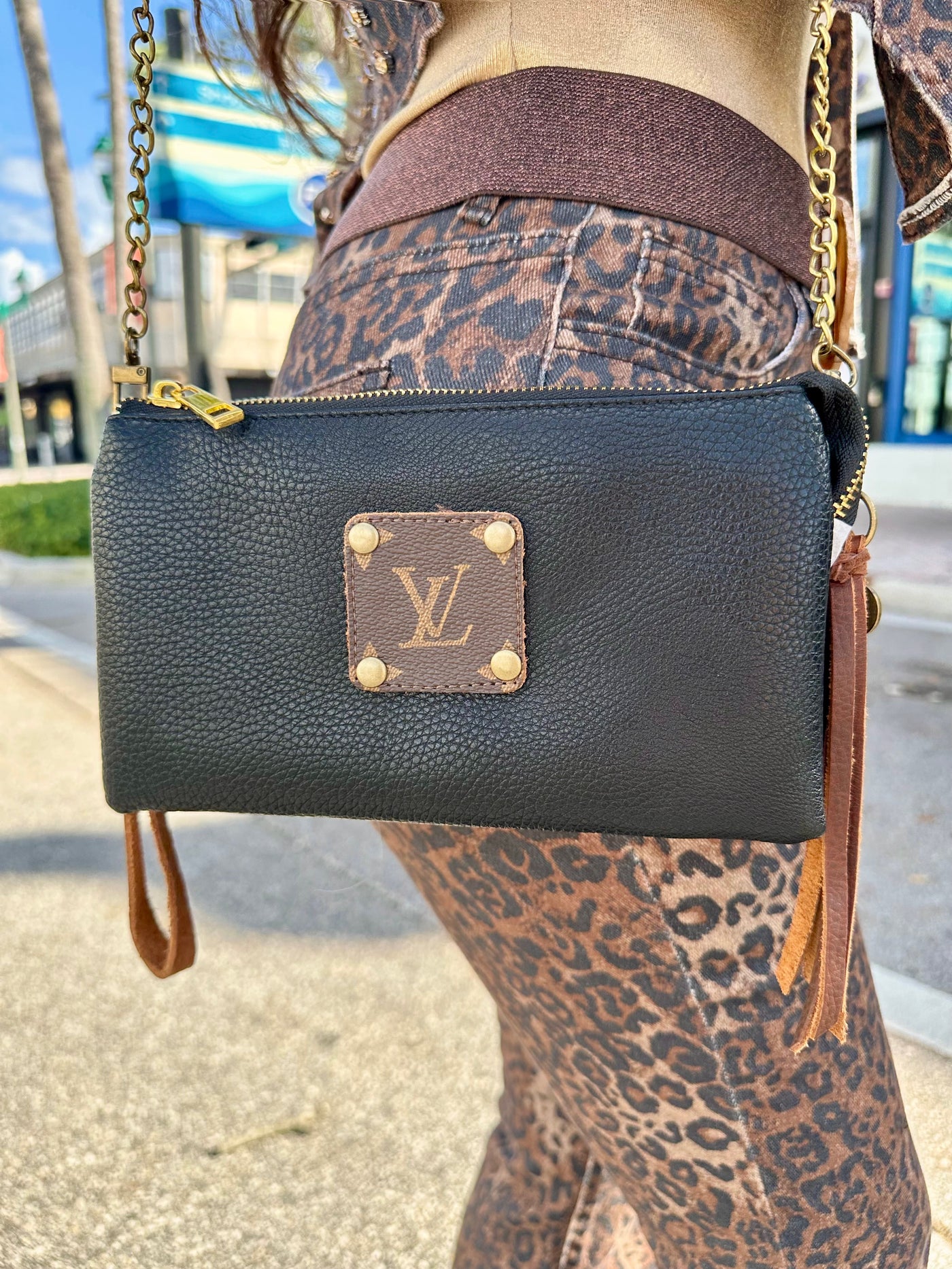 Midnight Upcycled Crossbody Purse