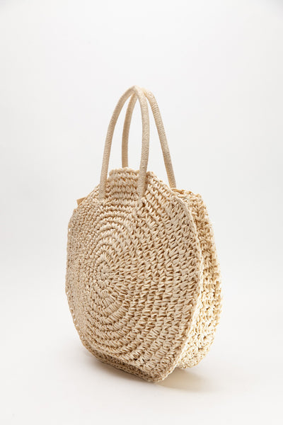 Ivory Cruise Straw Handbag