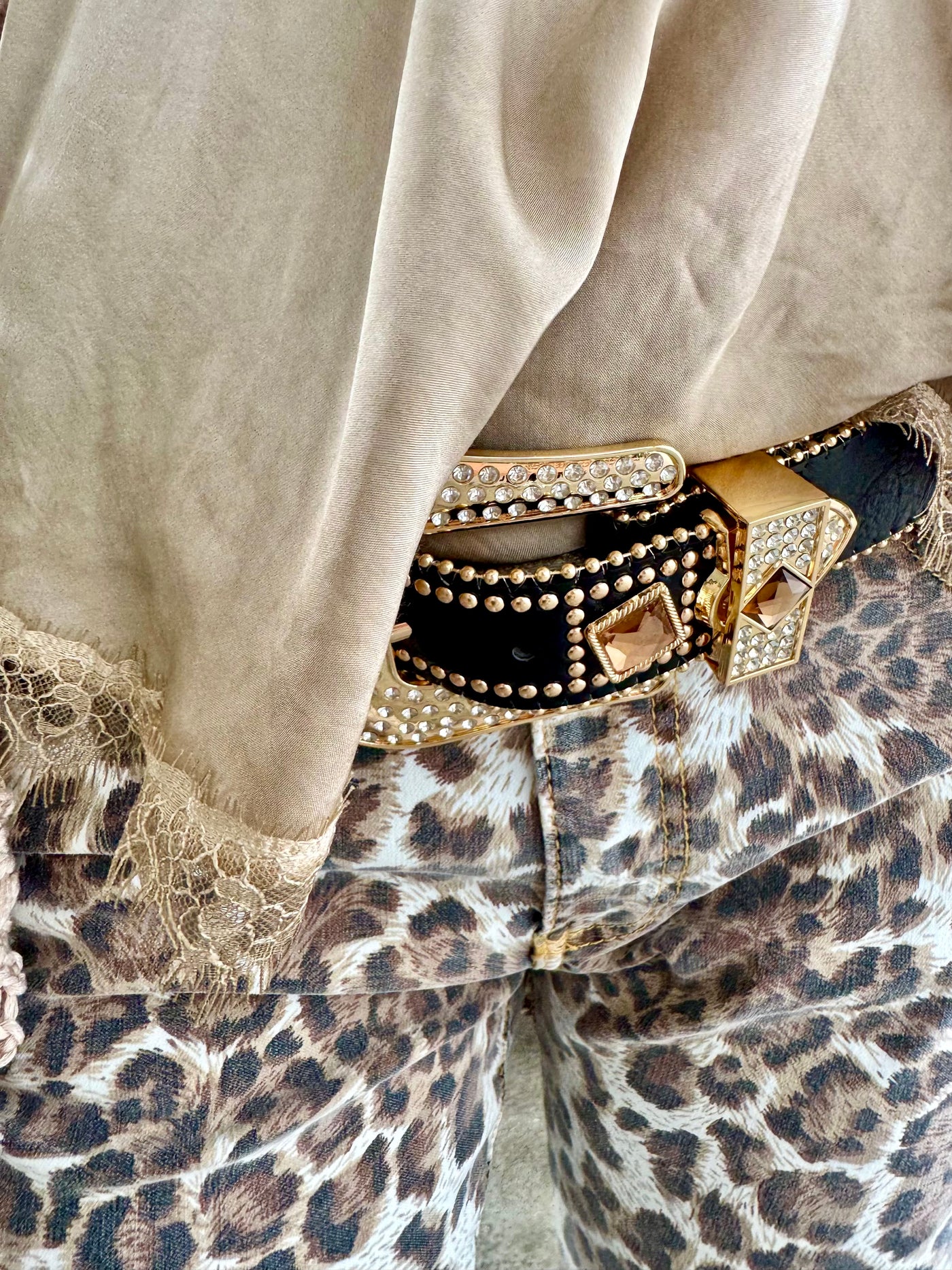 Loretta Rhinestone Buckle Belt