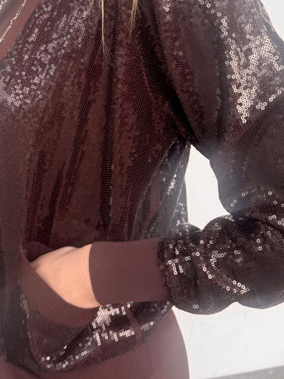Midnight Glimmer Sequin Cardigan