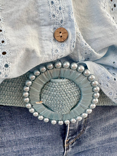 Paige Pearl Buckle Belt